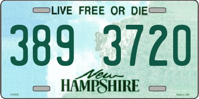 NH license plate 3893720