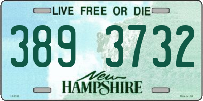 NH license plate 3893732