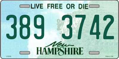 NH license plate 3893742