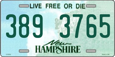 NH license plate 3893765