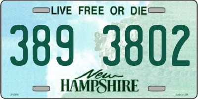 NH license plate 3893802