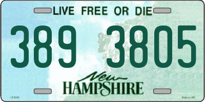 NH license plate 3893805
