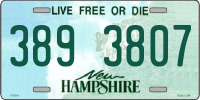 NH license plate 3893807