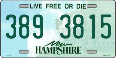 NH license plate 3893815