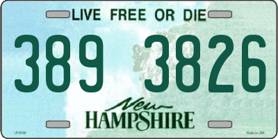 NH license plate 3893826