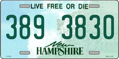 NH license plate 3893830