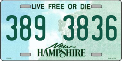 NH license plate 3893836