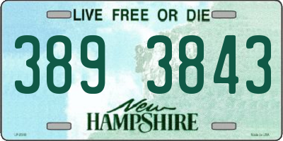 NH license plate 3893843