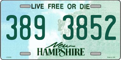 NH license plate 3893852