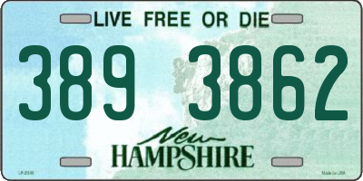 NH license plate 3893862