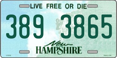 NH license plate 3893865