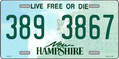NH license plate 3893867