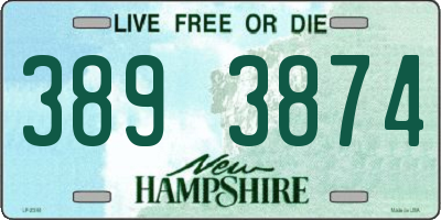 NH license plate 3893874