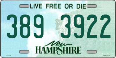 NH license plate 3893922