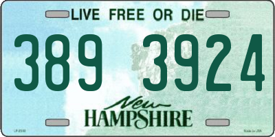 NH license plate 3893924