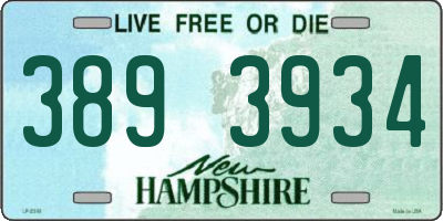 NH license plate 3893934