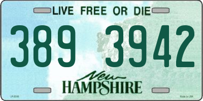 NH license plate 3893942