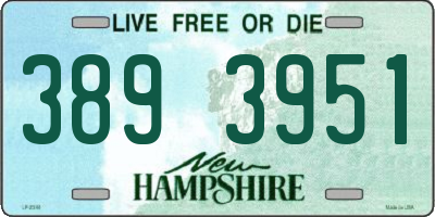 NH license plate 3893951