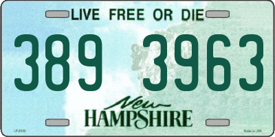 NH license plate 3893963