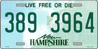 NH license plate 3893964
