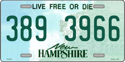 NH license plate 3893966