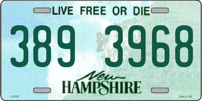 NH license plate 3893968