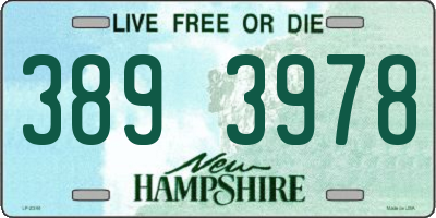 NH license plate 3893978