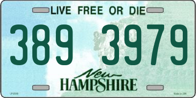 NH license plate 3893979