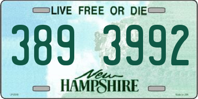 NH license plate 3893992