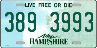 NH license plate 3893993
