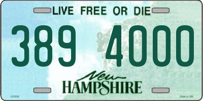 NH license plate 3894000