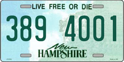 NH license plate 3894001