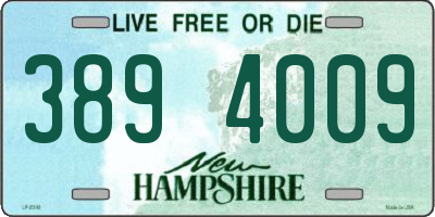 NH license plate 3894009