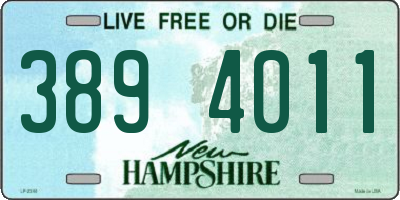 NH license plate 3894011