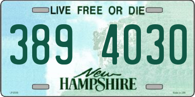 NH license plate 3894030
