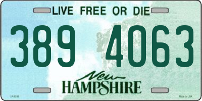 NH license plate 3894063