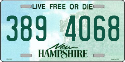NH license plate 3894068