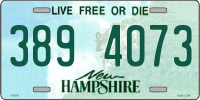 NH license plate 3894073