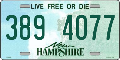 NH license plate 3894077