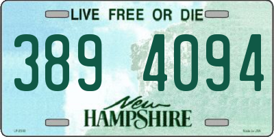 NH license plate 3894094