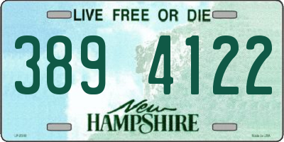 NH license plate 3894122