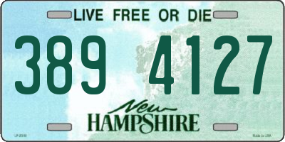 NH license plate 3894127