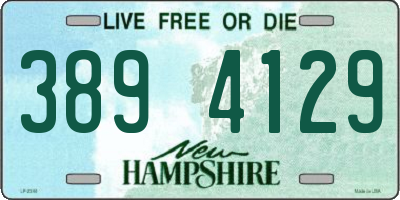 NH license plate 3894129