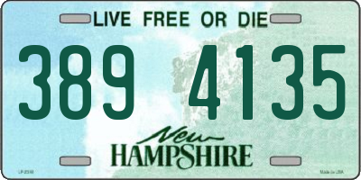 NH license plate 3894135