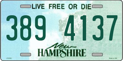 NH license plate 3894137