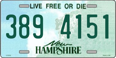 NH license plate 3894151