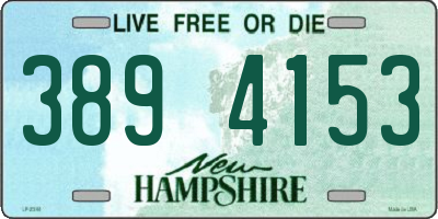NH license plate 3894153