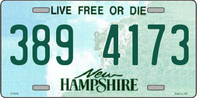 NH license plate 3894173