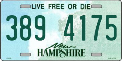 NH license plate 3894175