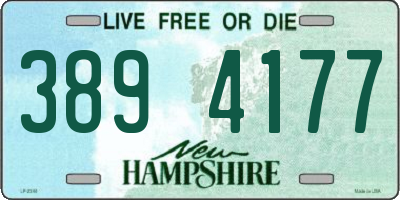 NH license plate 3894177